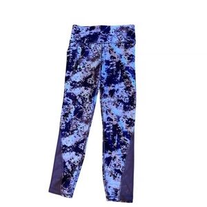 Under Armour HeatGear Women's Tie Dye Leggings Gray Blue Workout